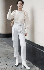 白色皮鞋搭配什么衣服好看【图文】(图3)