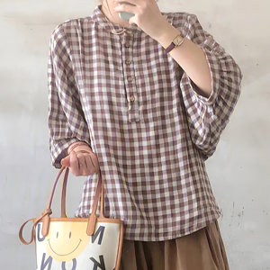 格子衫配灯笼裤穿搭指南，打造时尚舒适的潮流造型-美派服饰网