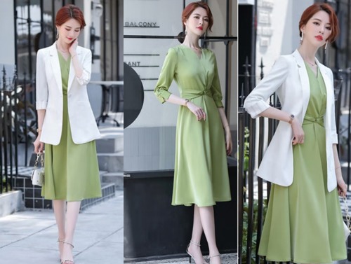 白色西服配裙子搭配指南:五种风格打造时尚造型-美派服饰网(图3) 白色西服配裙子搭配指南:五种风格打造时尚造型-美派服饰网(图3)