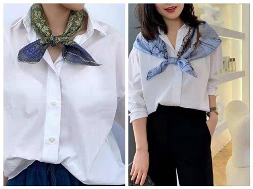 白衬衫配丝巾穿搭指南，优雅时尚组合技巧全解-美派服饰网(图3)