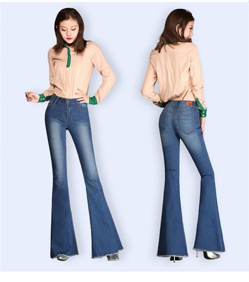 150cm小个子女生喇叭裤穿搭技巧,显高又时尚-美派服饰网(图3) 150cm小个子女生喇叭裤穿搭技巧,显高又时尚-美派服饰网(图3)