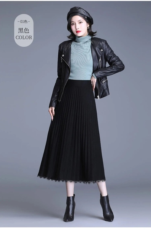 黑色大摆半身裙搭配指南：优雅气质穿搭技巧全解-美派服饰网(图3)