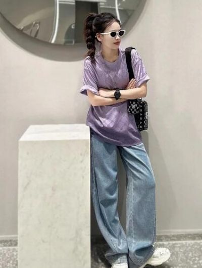 紫色T恤配什么颜色裤子好看 搭配技巧全攻略-美派服饰网(图3)
