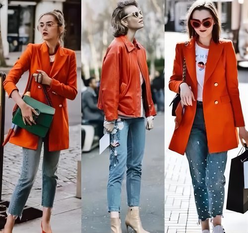 橙红色上衣搭配什么裤子好看？8种时尚配色方案推荐-美派服饰网(图1)