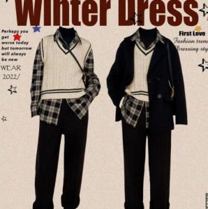 黑白格子衬衣配马甲穿搭指南，打造经典时尚造型-美派服饰网