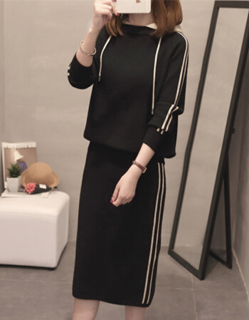 黑色及膝裙搭配指南：打造优雅时尚穿搭风格-美派服饰网(图2)