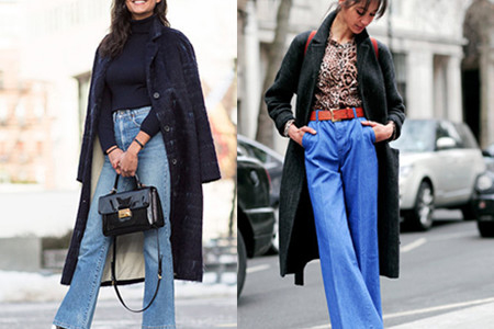 牛仔浅蓝色喇叭裤搭配技巧，轻松穿出复古时尚感-美派服饰网(图2)