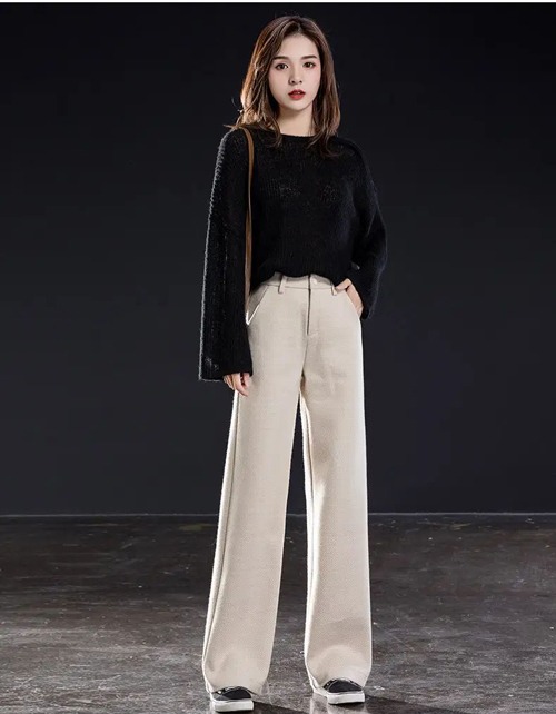 米色裤子搭配技巧大全：轻松穿出优雅时尚范儿-美派服饰网(图2)