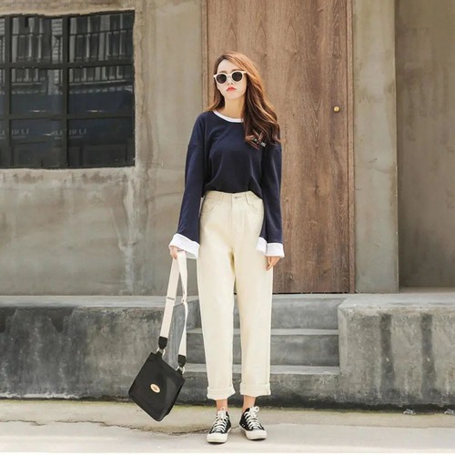 米色裤子搭配技巧大全：轻松穿出优雅时尚范儿-美派服饰网(图4)