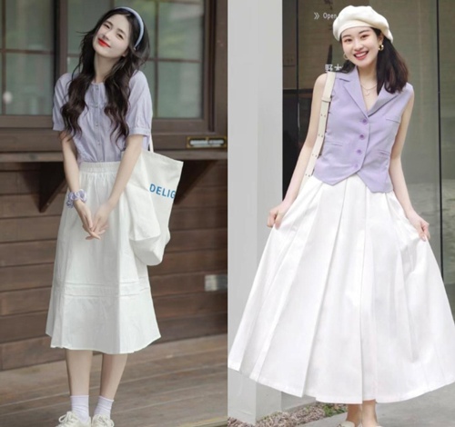 白色裙子搭配什么上衣好看？6种风格穿搭方案推荐-美派服饰网(图3)