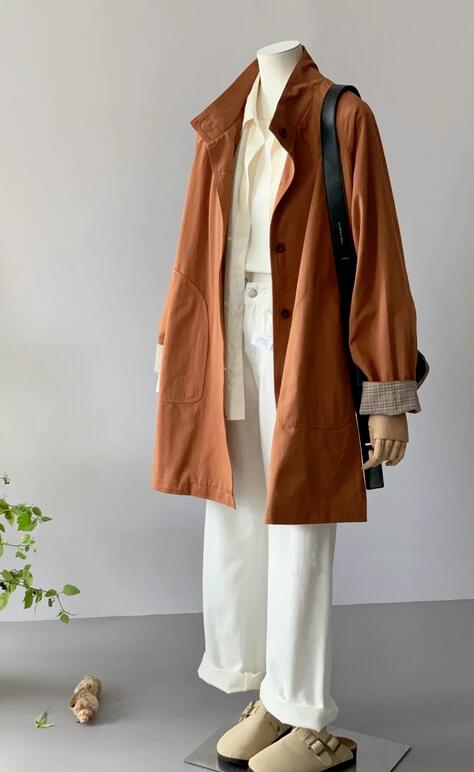 橙色风衣搭配技巧全攻略,轻松穿出时尚感-美派服饰网(图1) 橙色风衣搭配技巧全攻略,轻松穿出时尚感-美派服饰网(图1)