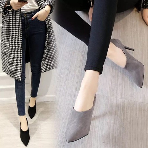 灰色高跟鞋搭配指南：裤装裙装完美组合技巧-美派服饰网(图1)