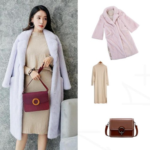 毛衣裙搭配外套穿搭指南：大衣羽绒服牛仔外套组合技巧-美派服饰网(图1)