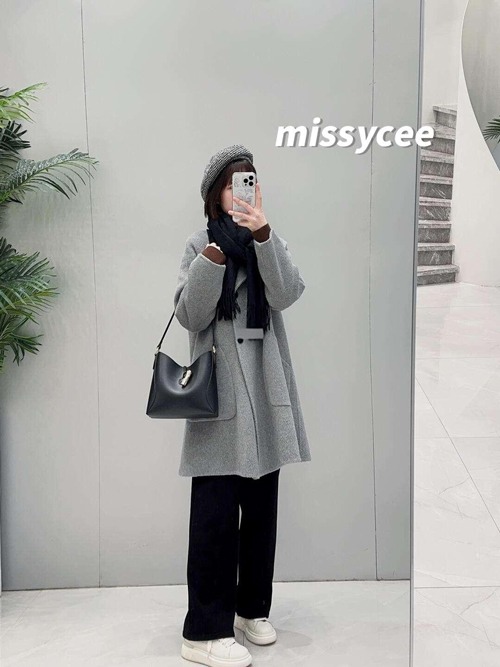 灰色大衣搭配什么帽子好看？贝雷帽毛线帽报童帽穿搭指南-美派服饰网(图2)