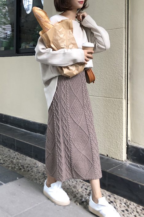 针织一步裙包臀的搭配【图】这样的搭配绝美(图2)