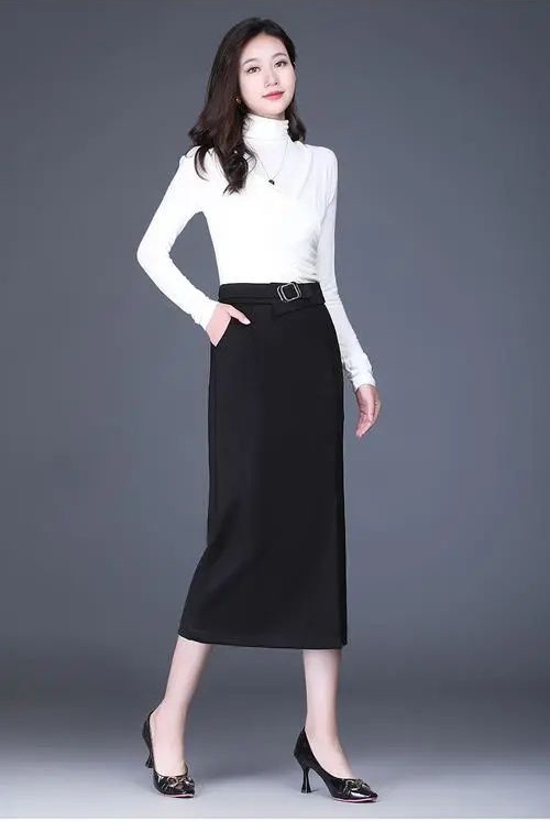 春秋长裙搭配技巧：优雅时尚穿搭指南-美派服饰网(图2)