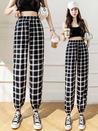 夏天格子束腿裤怎么搭？清爽时尚穿搭指南-美派服饰网(图2)