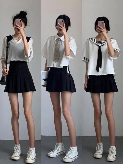 学院风百褶裙怎么搭鞋子？7种组合穿出优雅时尚感-美派服饰网(图3)
