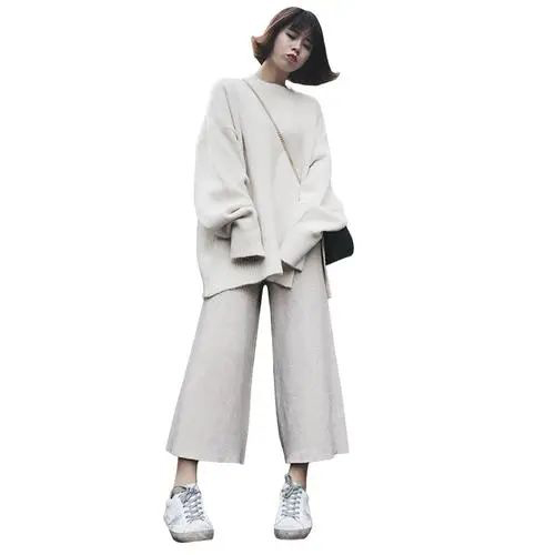 灰色七分阔腿裤搭配(图3) 灰色七分阔腿裤搭配(图3)