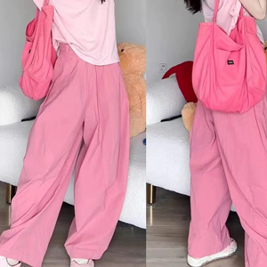 粉色阔腿裤整套搭【配图】