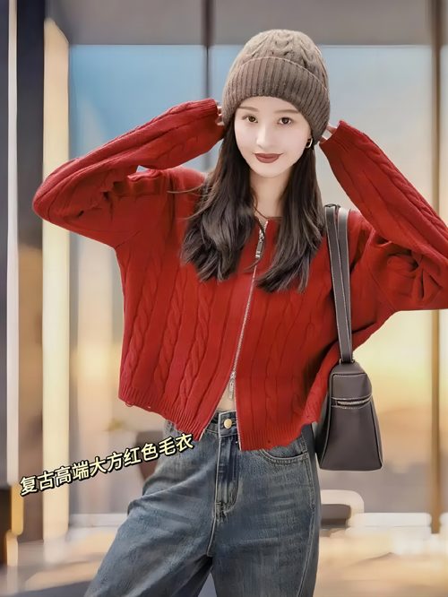 大红色针织衫搭配指南:牛仔裤黑色裤装时尚穿搭技巧-美派服饰网(图1) 大红色针织衫搭配指南:牛仔裤黑色裤装时尚穿搭技巧-美派服饰网(图1)