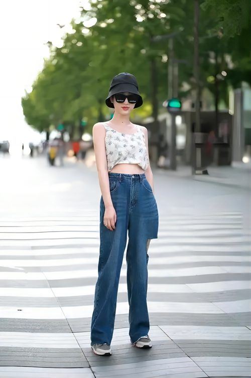 宽松牛仔裤搭配什么上衣【图文】(图1) 宽松牛仔裤搭配什么上衣【图文】(图1)