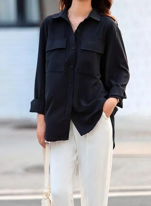 黑色衬衣搭什么裤子最好看【图文】(图3)