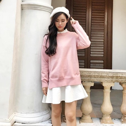 长袖搭配短裙【图文】时尚穿起来(图1)