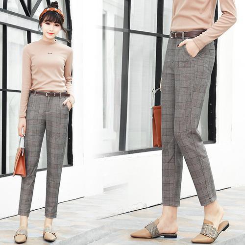 格子西裤搭配【图】跟我来学穿搭(图1)