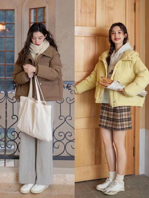 冬季时尚穿搭：短款羽绒服多风格搭配指南-美派服饰网(图3)