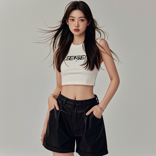 黑色短裤百搭指南 时尚达人必备搭配技巧-美派服饰网(图2)