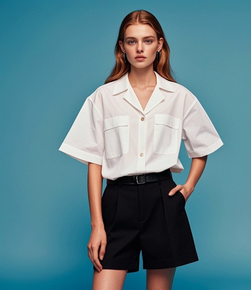 黑色短裤百搭指南 时尚达人必备搭配技巧-美派服饰网(图1)