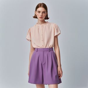 紫色短裤怎么搭上衣？5种经典方案打造个性风格-美派服饰网