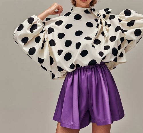 紫色短裤怎么搭上衣？5种经典方案打造个性风格-美派服饰网(图3)