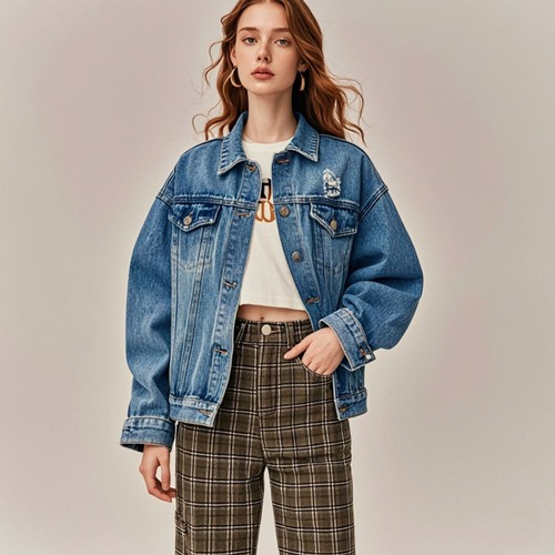 格子喇叭裤穿搭指南：三款风格轻松驾驭-美派服饰网(图1)