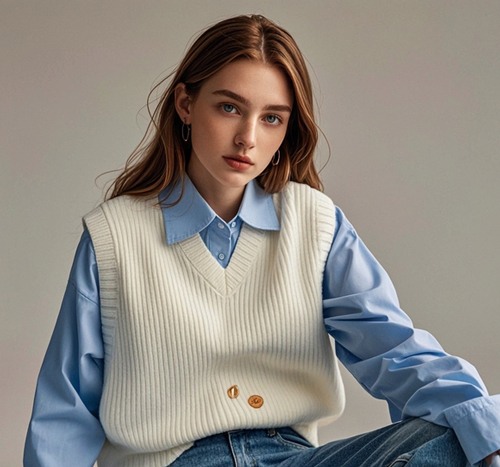 白色马甲百变搭配技巧：驾驭休闲、职场、派对风-美派服饰网(图1)