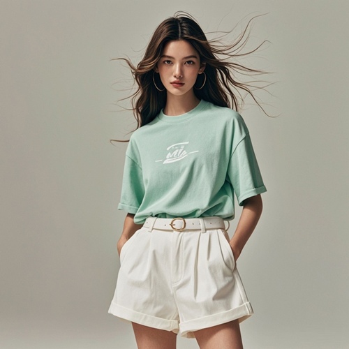 白色短裤穿搭指南：T恤七种配色解析-美派服饰网(图1)