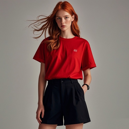 黑短裤搭配短袖颜色指南：5种风格精选-美派服饰网(图1)