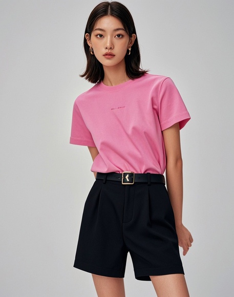 黑短裤搭配短袖颜色指南：5种风格精选-美派服饰网(图3)