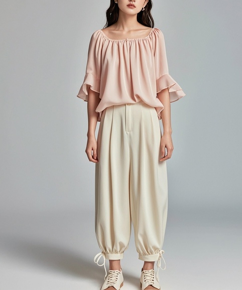 灯笼裤上衣搭配指南 简约时尚显瘦秘籍-美派服饰网(图4)