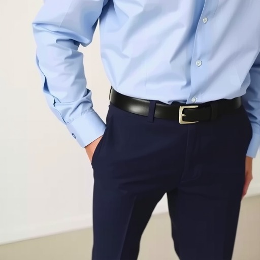 蓝色衬衫下装搭配指南：职场休闲时尚三选一-美派服饰网(图3)