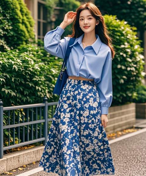 蓝色衬衫下装搭配指南：职场休闲时尚三选一-美派服饰网(图4)