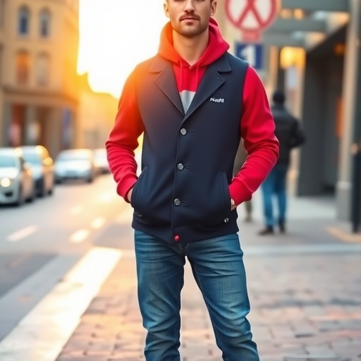 红色卫衣搭配马甲怎么穿？解锁三种潮流风格-美派服饰网(图3)