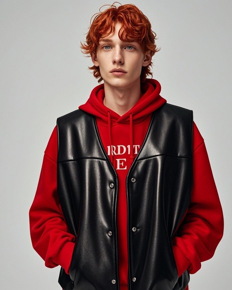 红色卫衣搭配马甲怎么穿？解锁三种潮流风格-美派服饰网(图4)