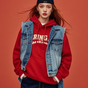 红色卫衣搭配马甲怎么穿？解锁三种潮流风格-美派服饰网