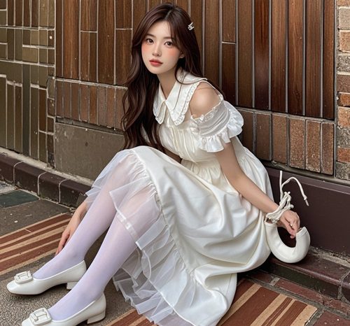 白色丝袜长腿袜百变搭配指南-美派服饰网(图1)