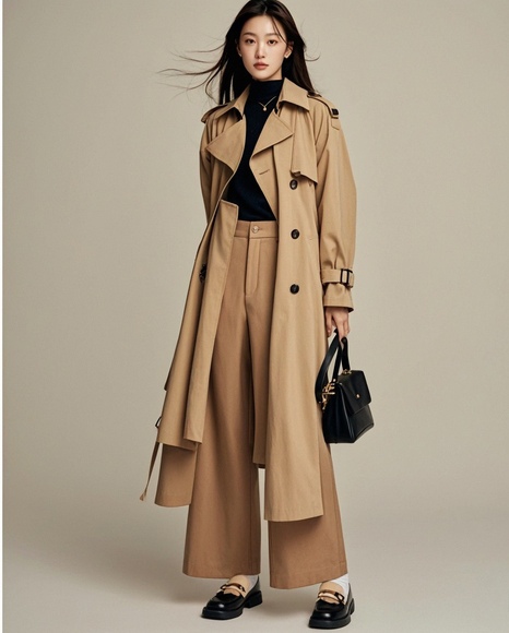 秋日九分阔腿裤搭配指南 呈现多风格穿搭魅力-美派服饰网(图3)