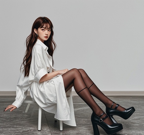 高跟鞋配黑丝的多样化穿搭技巧-美派服饰网(图1)