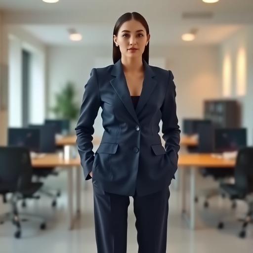 藏青色上衣如何搭配下装提升气质-美派服饰网(图3)