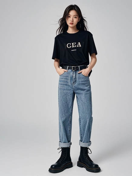 九分裤与马丁靴的潮流搭配指南：打造多样风格-美派服饰网(图1)